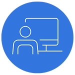 person looking at computer screen